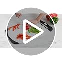 Non-Slip Reversible Kitchen Cutting Board Set of 3 with Juice Grooves, Black