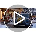 CraftyDream Norfolk Pine 13-Inch Christmas Car Wreath with Lights - Holiday Vehicle Decor