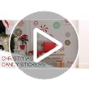 126 Pcs Christmas Candy Wall Decals - Red & Green Self-Adhesive Floor & Wall Stickers Set