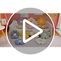 6-Piece Flower Shaped Plush Throw Pillows, 15-Inch Daisy Floor Cushions