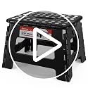 ACSTEP 9 Inch Folding Step Stool, Heavy Duty Collapsible Foot Stool with Handle, Black