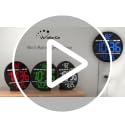 Large Digital LED Wall Clock with Temperature, Date, and 5-Level Dimmer