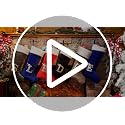 22-Inch Monogram Christmas Stocking, Velvet Letter Xmas Stocking with Plush Cuff