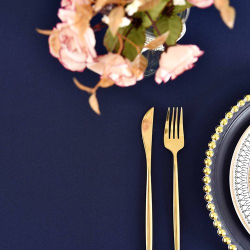 KAIPHO 2 Pack Navy Blue Rectangle Tablecloth Waterproof Stain Resistant Wrinkle Free Table Cloth 210GSM Polyester Wipeable Table Cover for Party, Banquet - Rectangular/Oblong, 60 x 102 inch (2 Pcs)