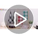 8-Piece Cotton Waffle Weave Kitchen Towel and Dishcloth Set - Black & Grey