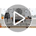Halloween Spiderweb Tablecloth Runner Bat Decor Set for Spooky Home