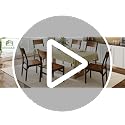 Modern Dining Chairs Set of 6 with Ergonomic Backrest & Metal Legs, Walnut