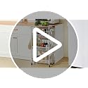 7.1-Inch Slim 4-Tier Rolling Storage Cart on Wheels with Wood Top