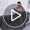 L'AGRATY 15 lbs Weighted Blanket for Adults (48"x72") - Cooling Microfiber
