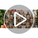 Qualdout Animated Christmas Village with Moving Figurines Lighted Water Lantern, USB & Battery Operated Snow Globe - Holiday Decor & Gifts