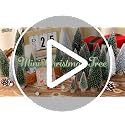 Hatisan 30pcs Mini Christmas Trees Artificial Snowy Bottle Brush Trees with Wooden Base - Silver