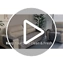 Water-Repellent Backless Loveseat Cover, 48" Cool Gray