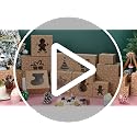 Brown Christmas Cookie Gift Boxes with Window - 6x6x3in, Pack of 30