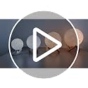 3D Printed Moon Lamp Night Light with Wooden Base, Rechargeable Touch Lamp