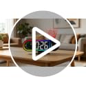 Projection Alarm Clock with 17-Color Ambient Light and 8.5-Inch Display