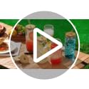 20 Oz Glass Drinking Set with Bamboo Lids & Straws - 8 Pcs
