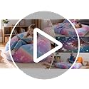 Convertible Kids Bean Bag Chair Bed - Glow-in-the-Dark Unicorn Sofa