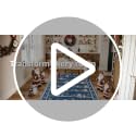 GarveeHome Blue 5' x 7' Christmas Area Rug - Machine Washable, Non-Slip Backing