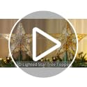 3D Lighted Christmas Star Tree Topper - 9.5 Inch Double Sided Star