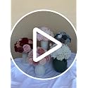 Pink Roses Artificial Flowers Set - 21 Faux Floral Bouquets for DIY Wedding & Home Decor