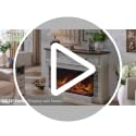 52-Inch Electric Fireplace TV Stand with Mantel and Storage Cabinet