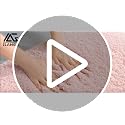 ILANGO Pink Bath Mat, 24" x 17" Non-Slip Super Absorbent Plush Rug