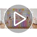 6ft Rainbow Tulle Table Skirt for Rectangle Tables, Pastel Ruffle Tutu Decor