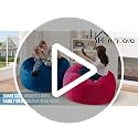 6ft Memory Foam Bean Bag Chair with Washable Velvet Cover and Handle