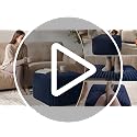 Square Faux Fur Pouf Ottoman, 20-Inch Plush Foam Filled Footrest for Living Room