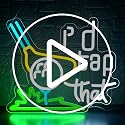 Attneon I'd Tap That Golf Neon Sign - Art Deco Wall Decor for Man Cave