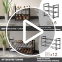 3-Tier Expandable Metal Shoe Rack - Adjustable Free Standing Organizer
