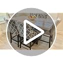 Water Repellent Bar Stool Covers Set of 4 - Stretch & Washable