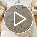 Aganear Soft Fleece Throw Blanket 50"x60" - Boho Khaki Couch Throw