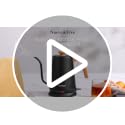 Electric Gooseneck Kettle with Thermometer, 1.0L Pour Over Coffee Kettle