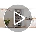 71-Inch Metal Pantry Storage Cabinet with Adjustable Shelves and Doors