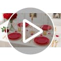 WDF Red Disposable Dinnerware Set for 25 Guests - Plates, Cups, Cutlery, Variant Red/150