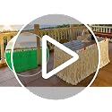 Hawaiian Luau Grass Table Skirt for Tropical Party Decorations (9ft x 29.5 in)