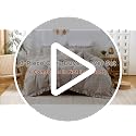 Tan Gingham Ruffle Duvet Cover Set - Queen 100% Washed Cotton Bedding