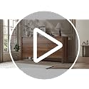 63-Inch 9-Drawer Oak Dresser, Mid-Century Modern Wood Bedroom Chest