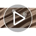 100% Washed Cotton Queen Duvet Cover Set - Light Chocolate Brown, 3 Piece