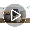 Rustic Ceramic Pottery Vase 6.1 Inch Farmhouse Table Decor Jar