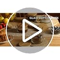 LANDNEOO 4-Pack Vintage Glass Coffee Mugs with Bamboo Lids & Spoons, 14oz