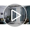Double Layer Star Blackout Curtain with Sheer Overlay, 52 x 63 Inch