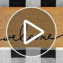 Natural Coir Welcome Doormat - 17x30 Inch Script Entryway Mat with Non-Slip