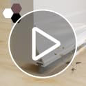 39-Inch Door Draft Stopper with Brush - Adhesive Door Sweep, White