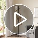 Adjustable Height Metal Coat Rack with Natural Marble Base, 10 Hooks