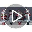 XENTUMI 4-Pack Christmas Stocking Holders with 3D Santa Snowman Penguin Polar Bear