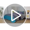 Boho King Quilt Bedding Set - 3 Piece Soft Bedspread, Blue