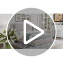 Queen Size Hydraulic Lift Up Storage Bed Frame - Light Beige Wingback