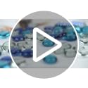 Mixed Blue Glass Gems Flat Marbles for Vase Fillers & Crafts - 1 lb